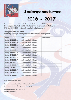 Jedermannsturnen 2016 - 2017
