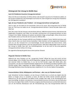 Hintergrund: Der Umzug ins Wei&szlig;e Haus
