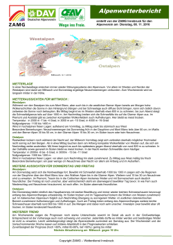 Alpenwetterbericht