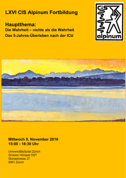 Die Wahrheit - Schweizerische Gesellschaft f&uuml;r Intensivmedizin