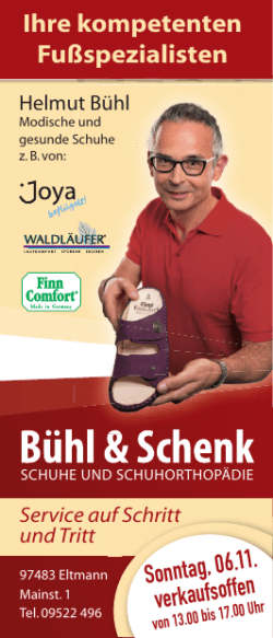 Ihre kompetenten Fu&szlig;spezialisten Sonntag, 06.11