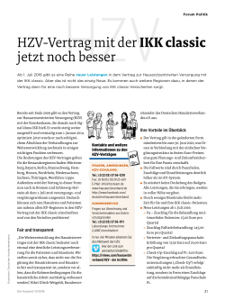 HZV-Vertrag mit der IKK classic jetzt noch besser