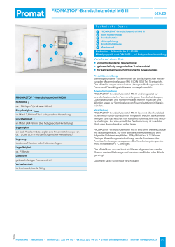 PROMASTOP®-Brandschutzmörtel MG III