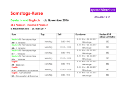 Samstags-Kurse - sprachlernbar