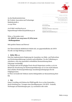 Stellungnahme zu Entwurf (elektr. übermittelte Version) / PDF, 127 KB