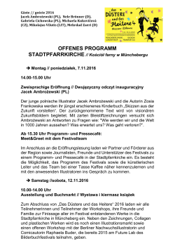 offenes programm - Stadtpfarrkirche Müncheberg