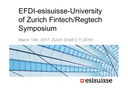 EFDI-esisuisse-University of Zurich Fintech/Regtech Symposium