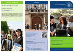 Studieren in Bamberg ohne Austauschprogramm