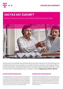 Flyer Sonderdienste Fax - Geschäftskunden Telekom