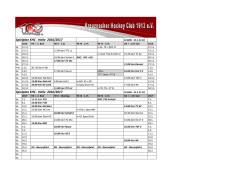 Spielplan KHC - Halle 2016/2017 Spielplan KHC