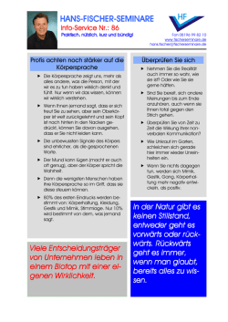 Körpersprache - Hans Fischer Seminare