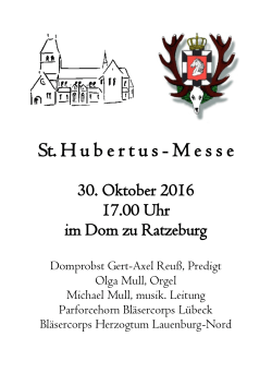 St. H ubertus - M esse - Kreisjägerschaft Herzogtum Lauenburg