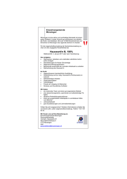 Hauswart/in B, 100%