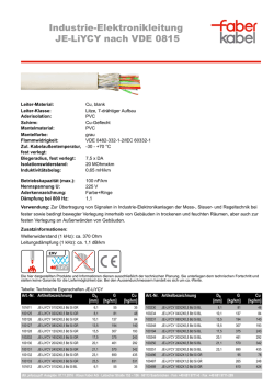 Industrie-Elektronikleitung JE-LiYCY nach VDE 0815