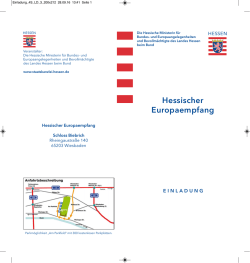 Hessischer Europaempfang - Hessische Staatskanzlei