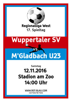 Wuppertaler SV M`Gladbach U23 - Rot