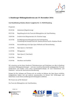 1. Bamberger Bildungskonferenz