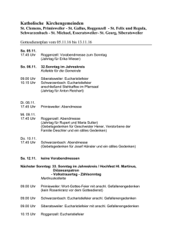 Gottesdienstplan der Kath - drs.de