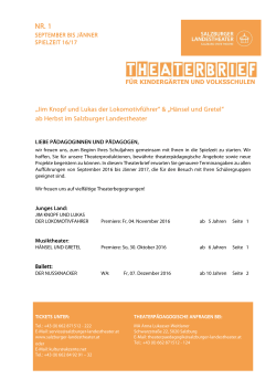 theaterbrief 1_kiga vs - Salzburger Landestheater