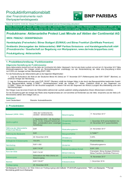 Produktinformationsblatt