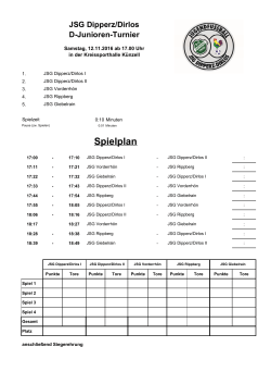 Spielplan - JSG Dipperz/Dirlos