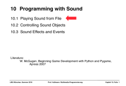10 Programming with Sound