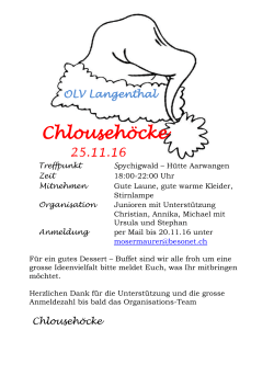 Chlousehöcke - OLV Langenthal