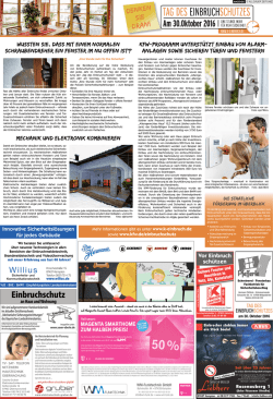 Einbruchschutz - Vier W&auml;nde im Allg&auml;u