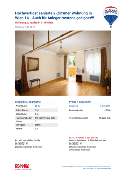 Hochwertigst sanierte 2-Zimmer Wohnung in Wien