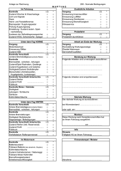 Inspektionsblatt 208 - Motor-Talk