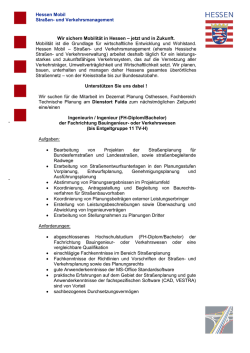 Ingenieur (m/w) Fachrichtung Bauingenieur- oder