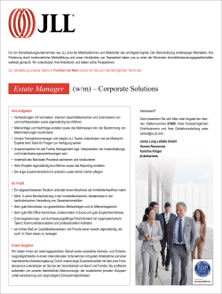 Estate Manager (w/m) – Corporate Solutions - IZ-Jobs