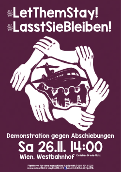 Plakat - Plattform für eine menschliche Asylpolitik