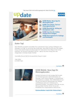 Guten Tag! KONE Mobile: Neue App f&uuml;r Wartungskunden