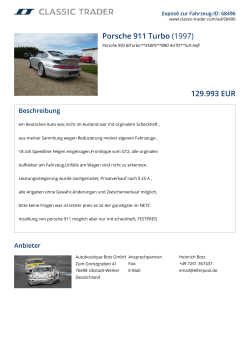 Porsche 911 Turbo (1997) 129.993 EUR