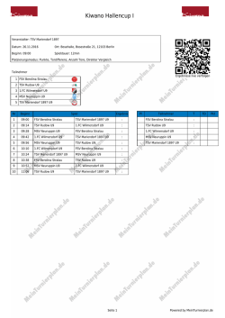 Druckansicht - MeinTurnierplan.de