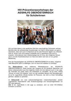 Vorträge - Aidshilfe Oberösterreich