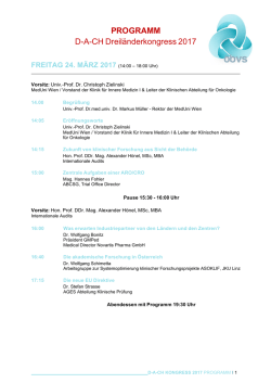 PROGRAMM DA-CH Dreiländerkongress 2017