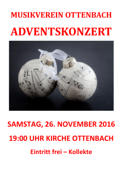 adventskonzert - Musikverein Ottenbach