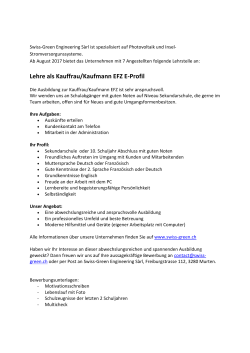 Lehre als Kauffrau/Kaufmann EFZ E-Profil