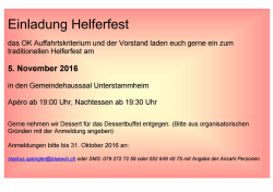 Helferfest 2016 - RRC Diessenhofen