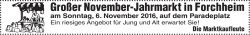 Gro&szlig;er November-Jahrmarkt in Forchheim