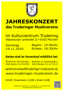 jahreskonzert - Der Truderinger Musikverein