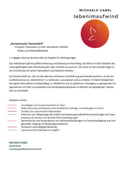 Herzenssache Teamarbeit