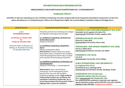 DIPLOMSTUDIUM RECHTSWISSENSCHAFTEN Studienjahr 2016/17