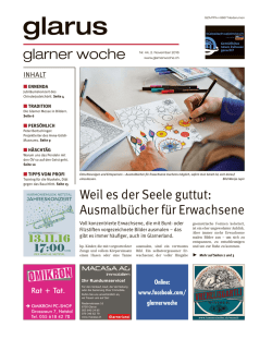 Glarner Woche, Glarus, 2.11.2016