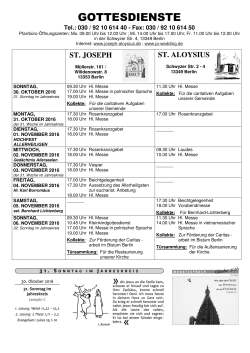 gottesdienste - St. Joseph