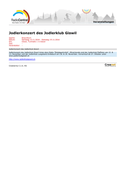 Jodlerkonzert des Jodlerklub Giswil