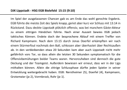 DJK Lippstadt - HSG EGB Bielefeld 15:15 (9:10)