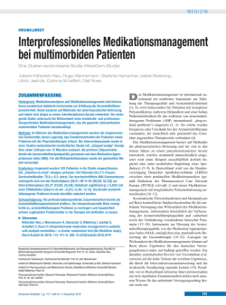 Interprofessionelles Medikationsmanagement bei multimorbiden